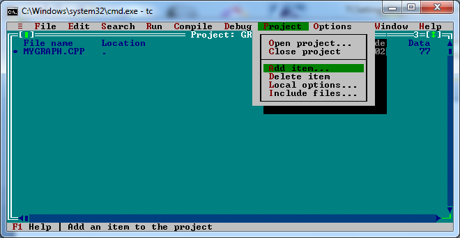 Turbo C Creating Projects And Adding Files And Libraries