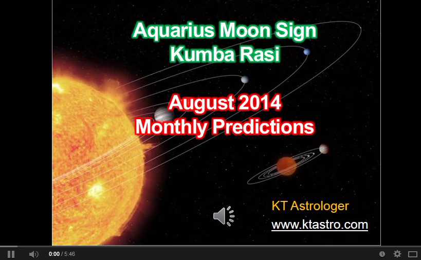 August 2014 Monthly Rasi Palan Astrology Predictions For Kumba Rasi