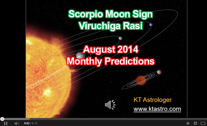 July 2014 Monthly Rasi Palan Astrology Predictions For Vrichiga Rasi